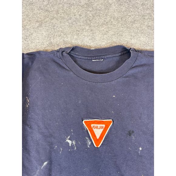 VINTAGE Pearl Jam Yield Era Band Shirt Mens Large Blue Long Sleeve Single Stitch - Picture 6 of 7